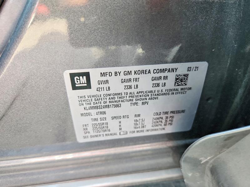 Снимка 14 от търг – 2021 BUICK ENCORE GX с VIN KL4MMBS24MB175663