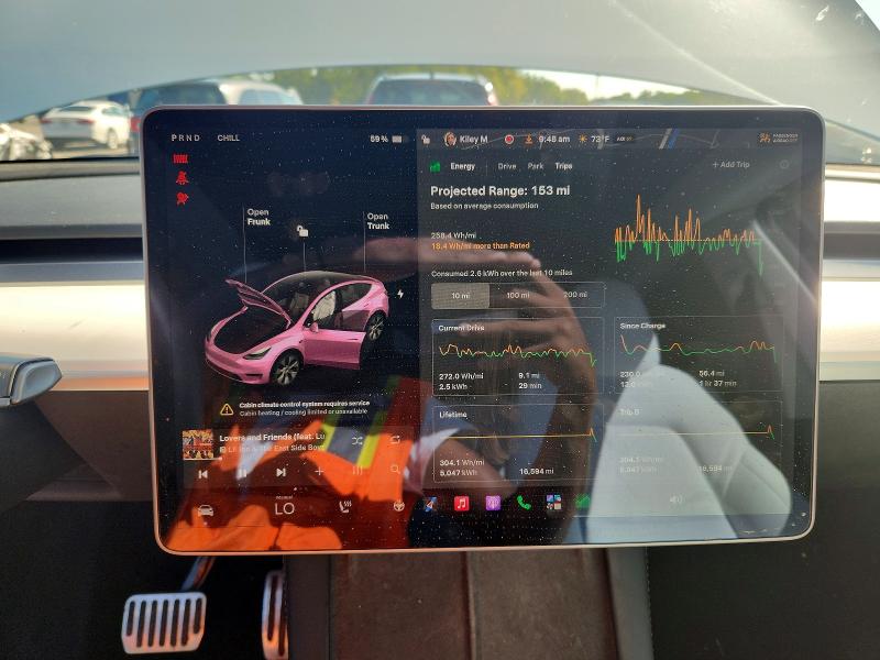 Photo 9 from auction – 2022 TESLA MODEL Y with VIN 7SAYGDEE9NF310945
