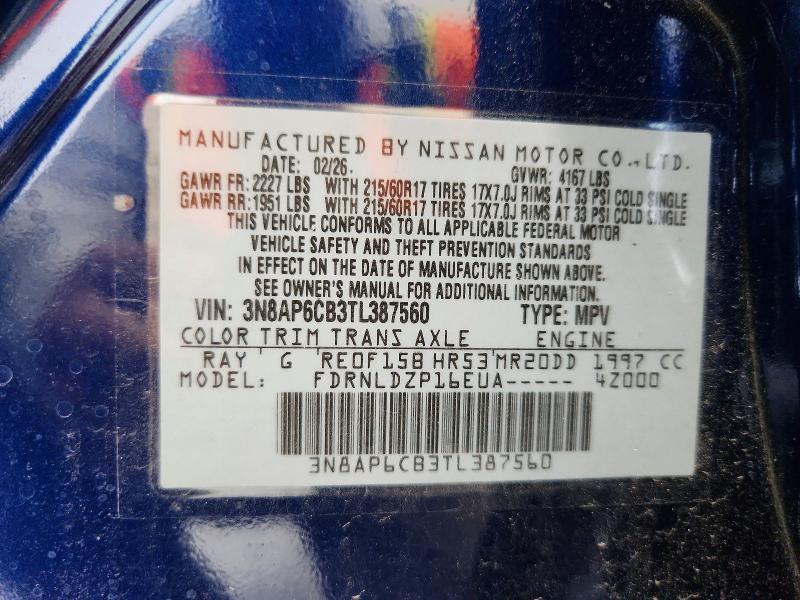 Photo 14 from auction – 2026 NISSAN KICKS with VIN 3N8AP6CB3TL387560