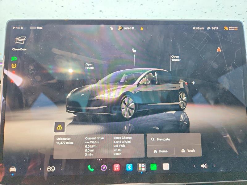 Photo 9 from auction – 2025 TESLA MODEL 3 with VIN 5YJ3E1EB5SF933251