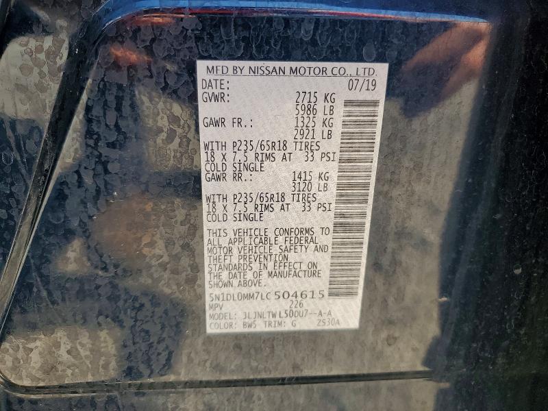 Photo 14 from auction – 2020 INFINITI QX60 with VIN 5N1DL0MM7LC504615