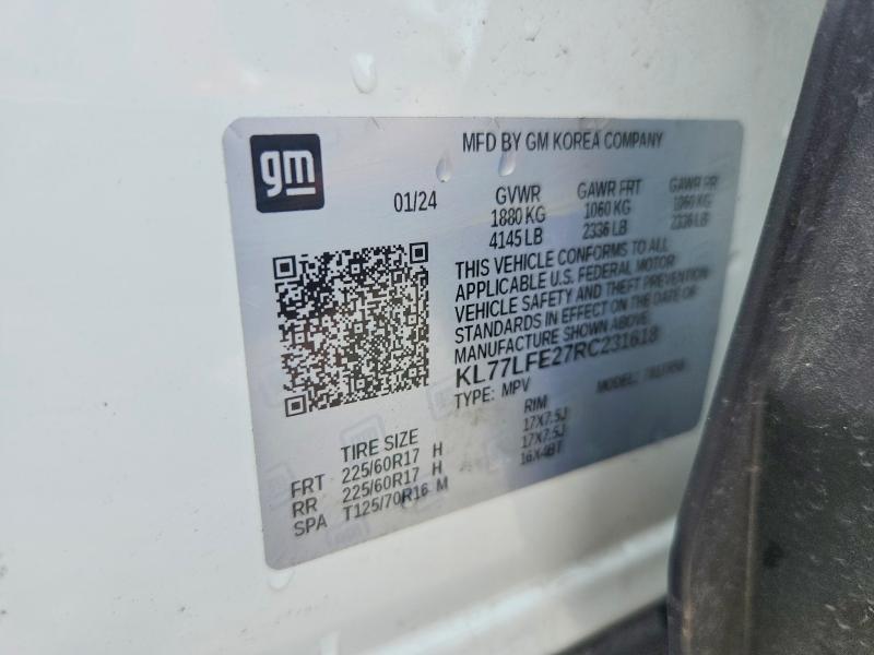 Photo 14 from auction – 2024 CHEVROLET TRAX with VIN KL77LFE27RC231618
