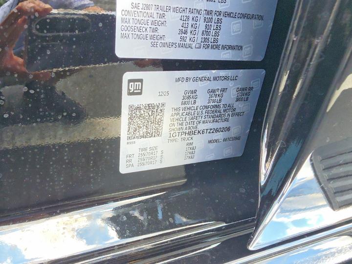 Photo 10 from auction – 2026 GMC SIERRA with VIN 1GTPHBEK6TZ260206