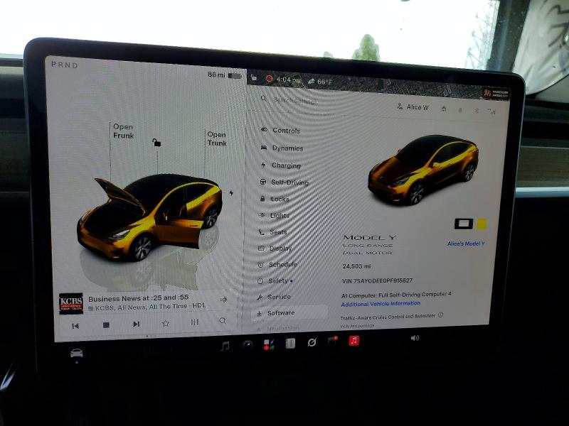 Photo 9 from auction – 2023 TESLA MODEL Y with VIN 7SAYGDEE0PF915827