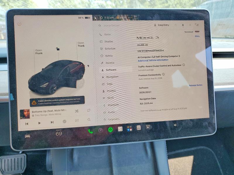 Foto 9 de la subasta – 2023 TESLA MODEL 3 con VIN 5YJ3E1EAXPF505304