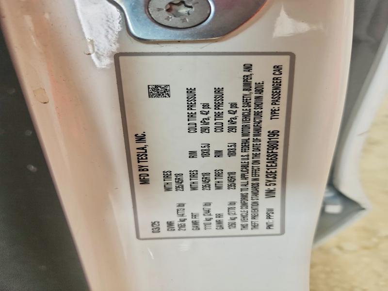 صورة رقم 14 من المزاد - 2025 TESLA MODEL 3 مع VIN 5YJ3E1EA6SF980196