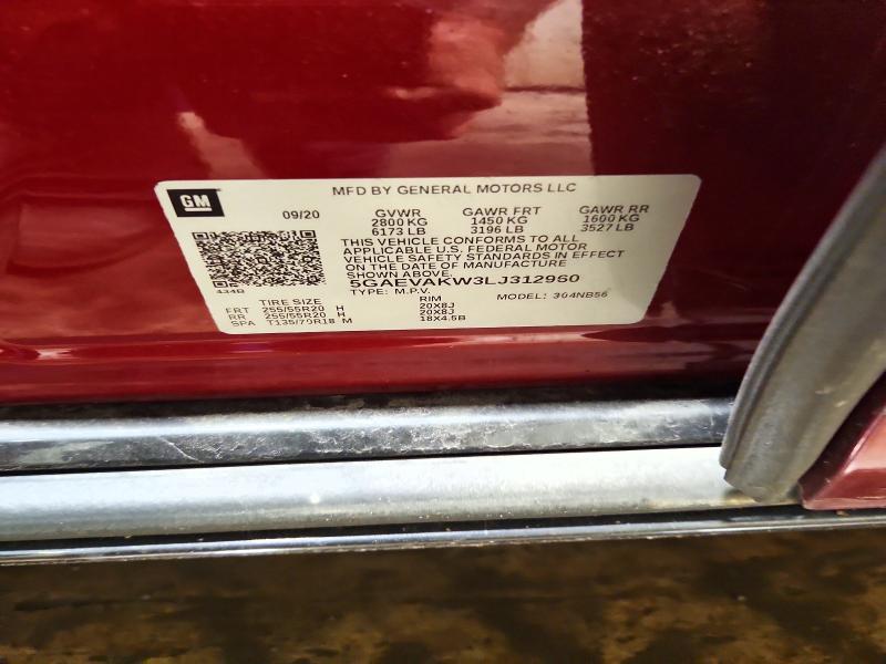 Photo 14 from auction – 2020 BUICK ENCLAVE with VIN 5GAEVAKW3LJ312960