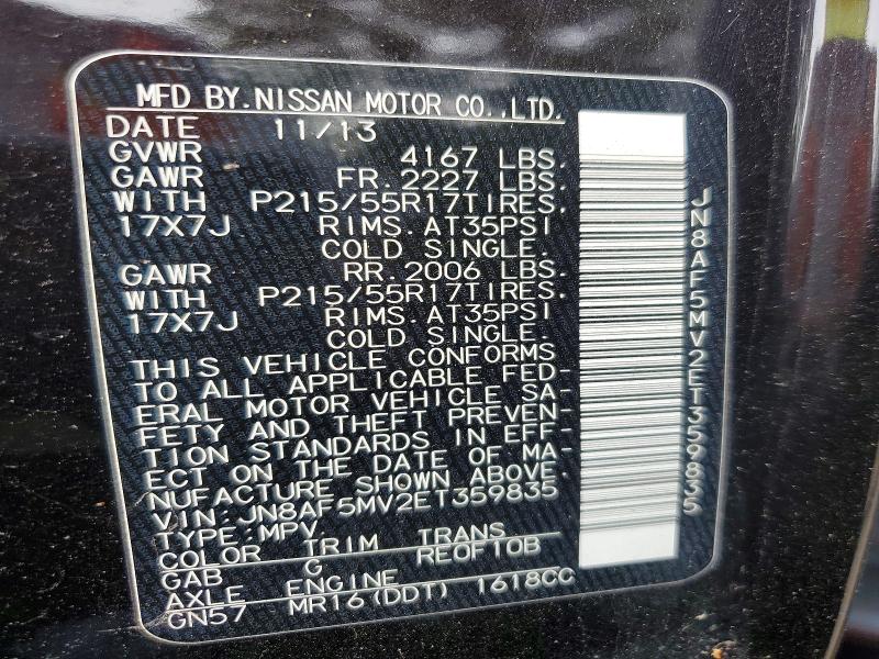 Photo 14 from auction – 2014 NISSAN JUKE with VIN JN8AF5MV2ET359835