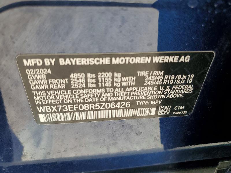 Photo 14 from auction – 2024 BMW X1 with VIN WBX73EF08R5Z06426