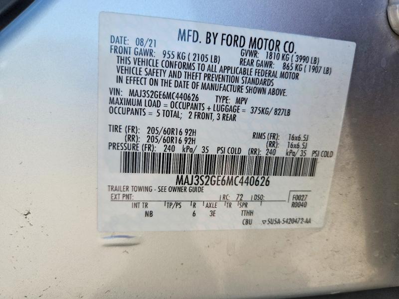 Photo 14 from auction – 2021 FORD ECOSPORT with VIN MAJ3S2GE6MC440626