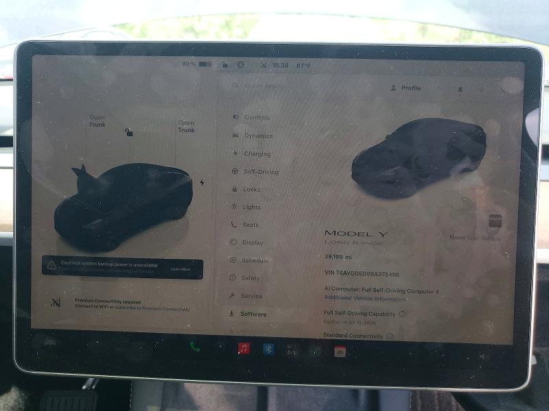Photo 9 from auction – 2025 TESLA MODEL  Y with VIN 7SAYGDED0SA375490