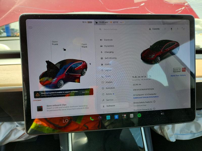 Zdjęcie 9 z aukcji – 2018 TESLA MODEL 3 z VIN 5YJ3E1EA5JF012234