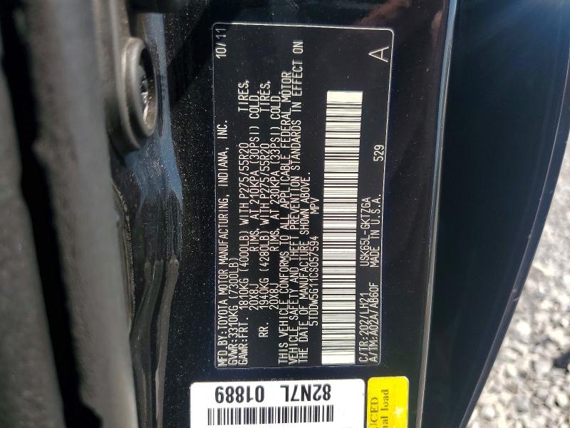 Photo 14 from auction – 2012 TOYOTA SEQUOIA with VIN 5TDDW5G11CS057594