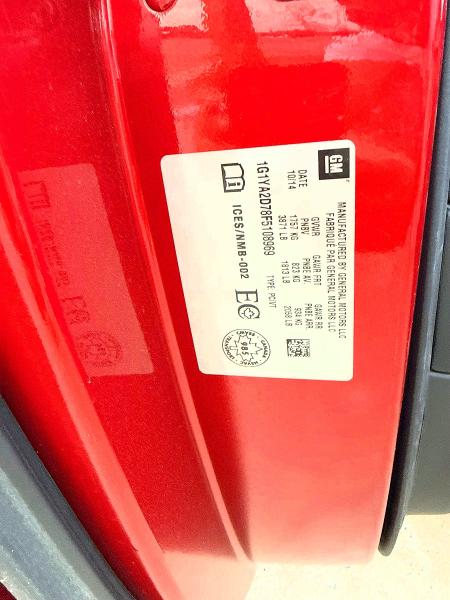Photo 10 from auction – 2015 CHEVROLET CORVETTE with VIN 1G1YA2D78F5108969