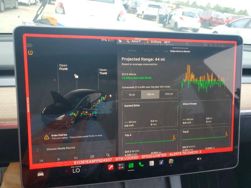 Photo 9 from auction – 2023 TESLA MODEL 3 with VIN 5YJ3E1EA8PF624937