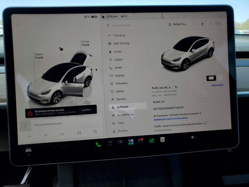 Photo 9 from auction – 2023 TESLA MODEL Y with VIN 7SAYGDEE5PF738370