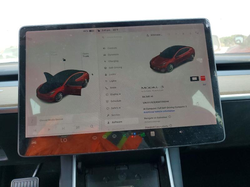 Photo 9 from auction – 2019 TESLA MODEL 3 with VIN 5YJ3E1EA5KF314544