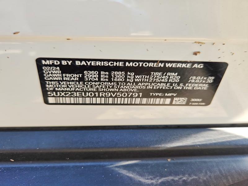 Photo 14 from auction – 2024 BMW X5 with VIN 5UX23EU01R9V50791