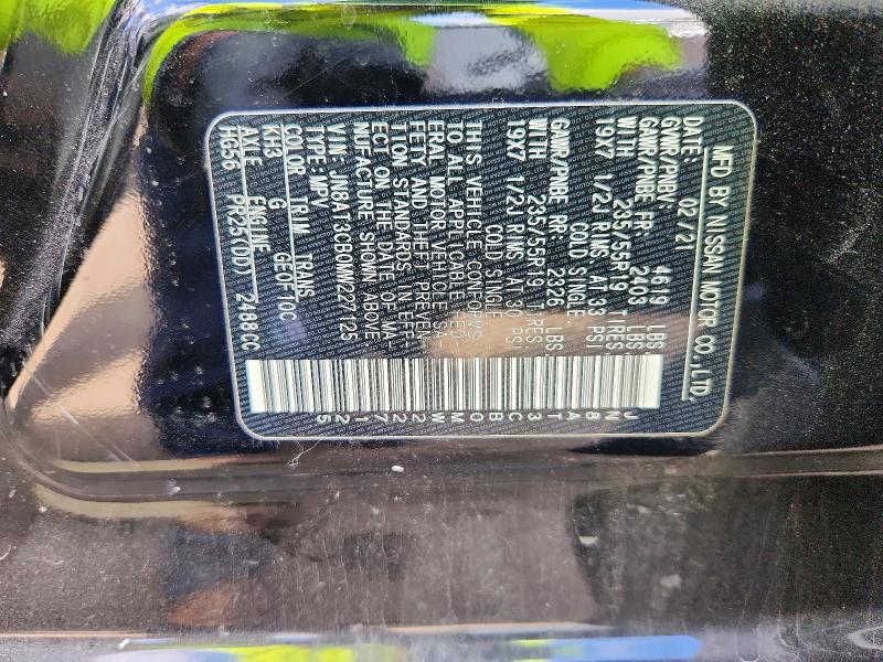 Photo 14 from auction – 2021 NISSAN ROGUE with VIN JN8AT3CB0MW227125