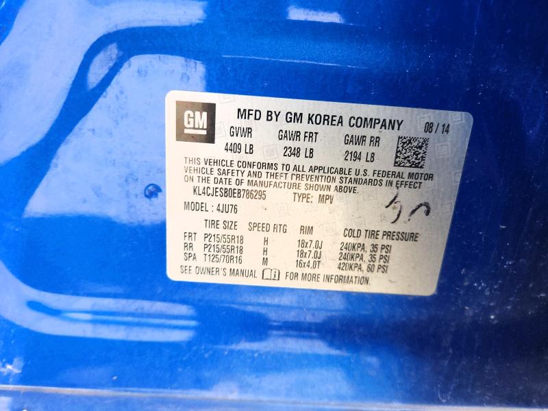 Снимка 14 от търг – 2014 BUICK ENCORE с VIN KL4CJESB0EB786295