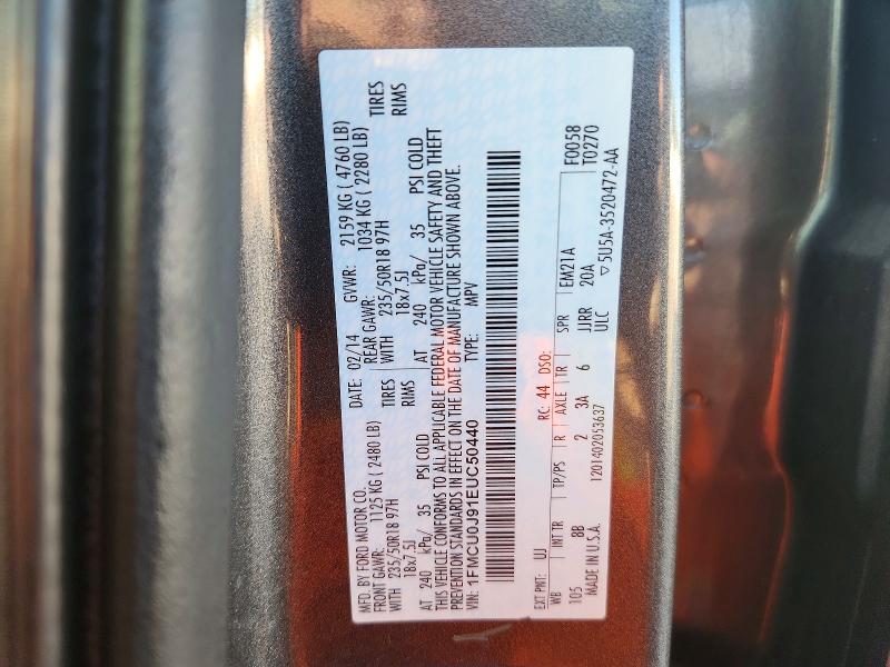 Photo 14 from auction – 2014 FORD ESCAPE with VIN 1FMCU0J91EUC50440