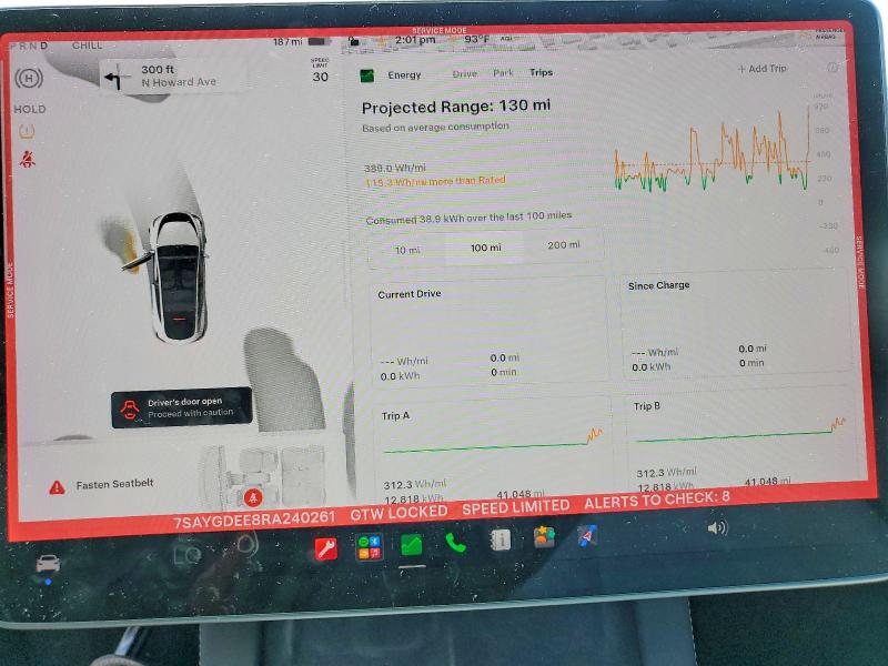 Photo 9 from auction – 2024 TESLA MODEL Y with VIN 7SAYGDEE8RA240261