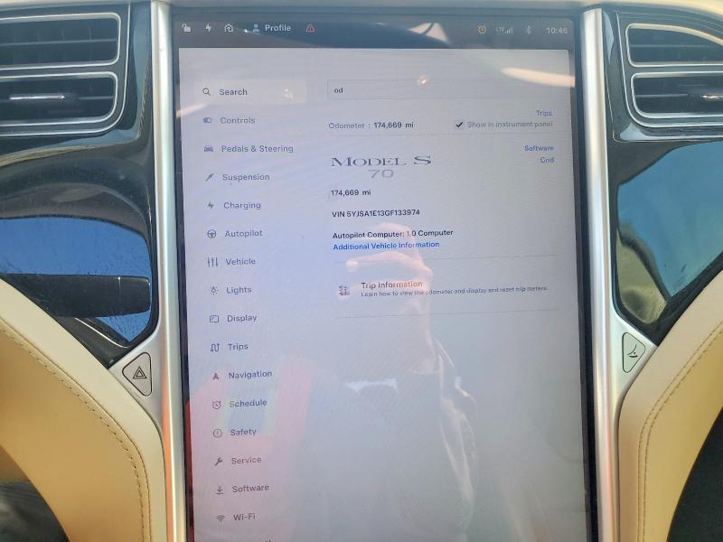 Photo 9 from auction – 2016 TESLA MODEL S with VIN 5YJSA1E13GF133974