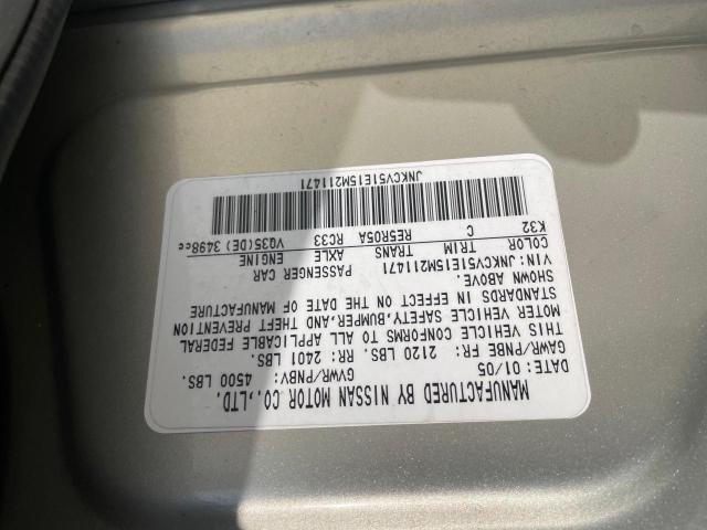 Photo 10 from auction – 2005 INFINITI G35 with VIN JNKCV51E15M211471