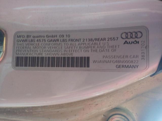Photo 10 from auction – 2011 AUDI R8 5.2 QUA with VIN WUAVNAFG4BN000822