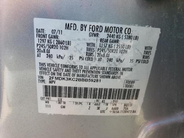 Photo 14 from auction – 2011 FORD EDGE LIMIT with VIN 2FMDK3KC2BBB59281
