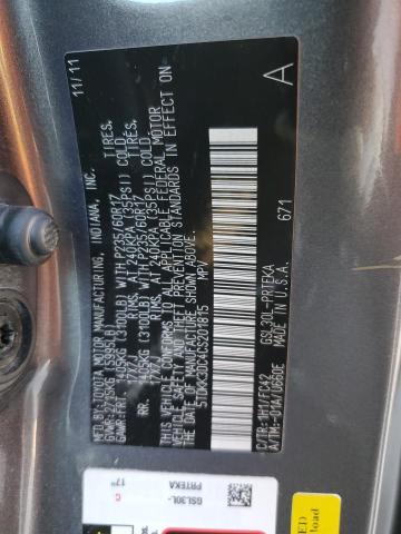 Photo 14 from auction – 2012 TOYOTA SIENNA LE with VIN 5TDKK3DC4CS201815