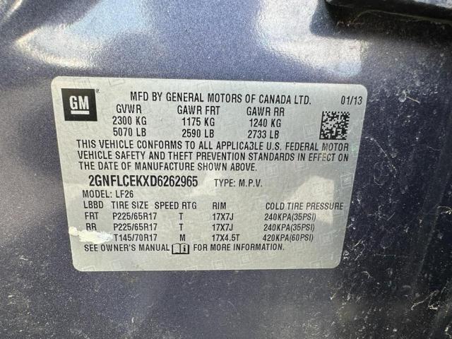 Photo 10 from auction – 2013 CHEVROLET EQUINOX LS with VIN 2GNFLCEKXD6262965