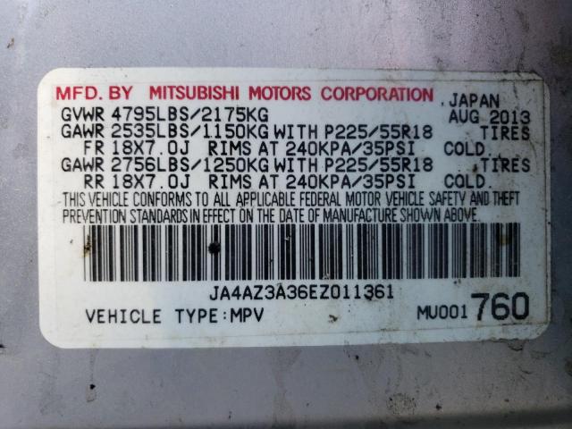 Photo 14 from auction – 2014 MITSUBISHI OUTLANDER with VIN JA4AZ3A36EZ011361