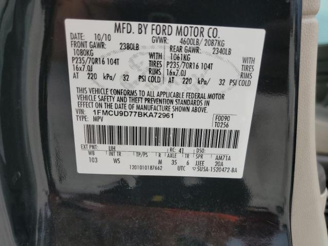 Photo 14 from auction – 2011 FORD ESCAPE XLT with VIN 1FMCU9D77BKA72961