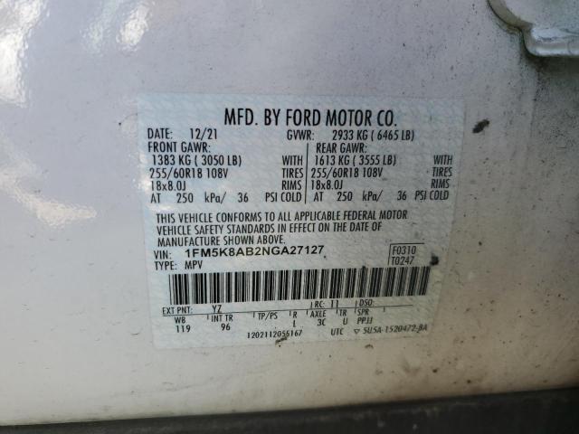 Photo 14 from auction – 2022 FORD EXPLORER P with VIN 1FM5K8AB2NGA27127