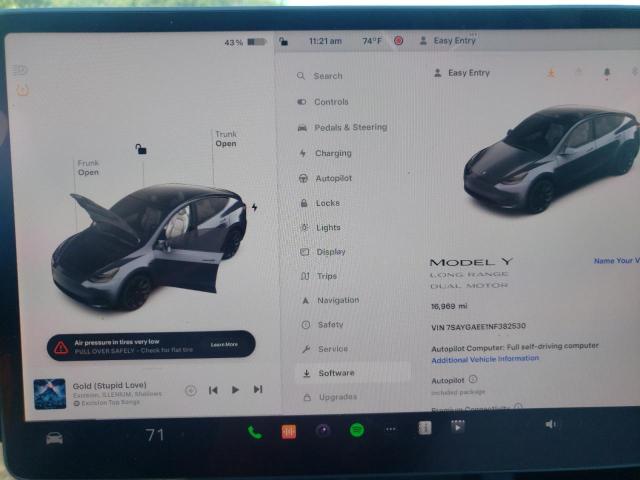 Photo 9 from auction – 2022 TESLA MODEL Y with VIN 7SAYGAEE1NF382530