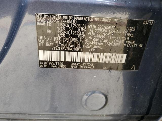 Photo 14 from auction – 2013 TOYOTA RAV4 LE with VIN 2T3ZFREV3DW010019