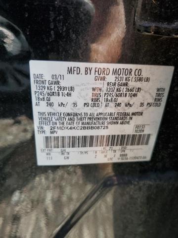 Photo 14 from auction – 2011 FORD EDGE LIMIT with VIN 2FMDK4KC2BBB08725