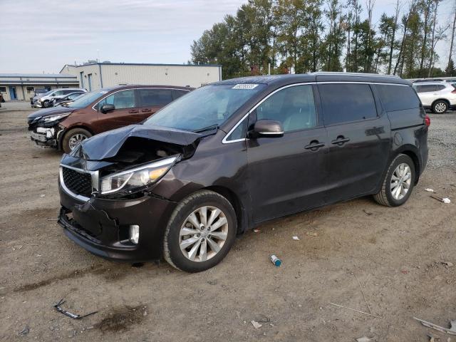 KIA SEDONA EX 2016 with VIN KNDMC5C1XG6184302 - Photo from auction