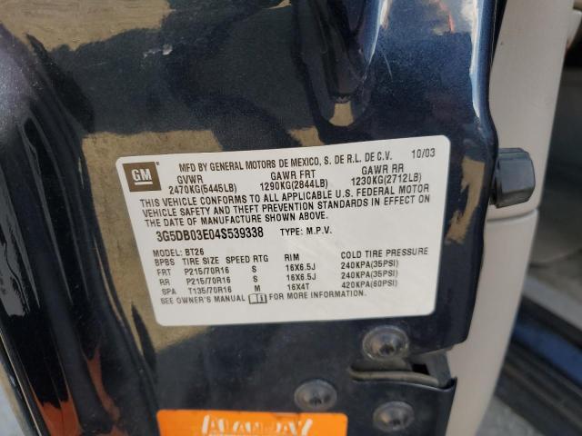 Photo 14 from auction – 2004 BUICK RENDEZVOUS with VIN 3G5DB03E04S539338