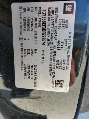 Photo 14 from auction – 2013 CADILLAC ESCALADE L with VIN 1GYS3BEF3DR227574