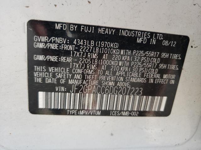 Photo 14 from auction – 2013 SUBARU XV CROSSTR with VIN JF2GPACC6DG207223