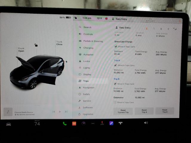 Photo 9 from auction – 2022 TESLA MODEL Y with VIN 7SAYGAEEXNF534286