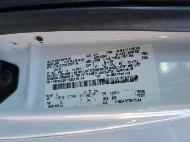 Photo 14 from auction – 2011 FORD ECONOLINE with VIN 1FBSS3BL3BDA78154