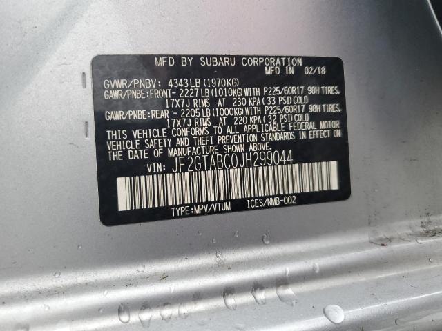 Photo 14 from auction – 2018 SUBARU CROSSTREK with VIN JF2GTABC0JH299044