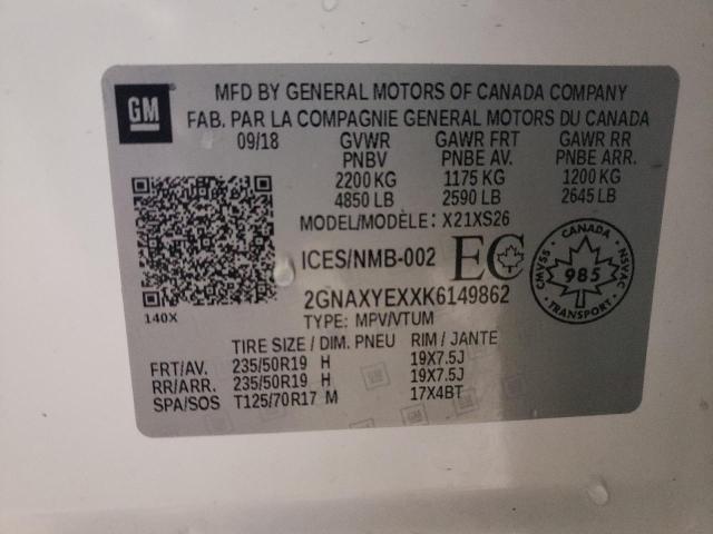 Photo 14 from auction – 2019 CHEVROLET EQUINOX PR with VIN 2GNAXYEXXK6149862
