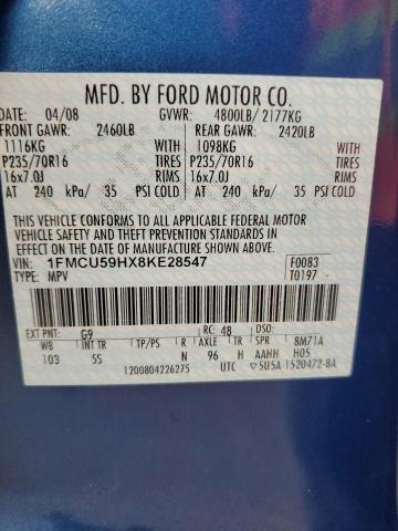 Photo 14 from auction – 2008 FORD ESCAPE HEV with VIN 1FMCU59HX8KE28547