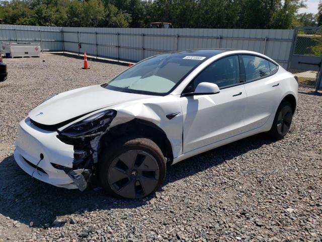 TESLA MODEL 3 2022 with VIN 5YJ3E1EB2NF345747 - Photo from auction
