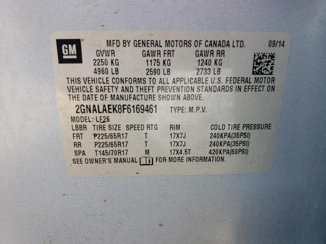 Photo 14 from auction – 2015 CHEVROLET EQUINOX LS with VIN 2GNALAEK8F6169461