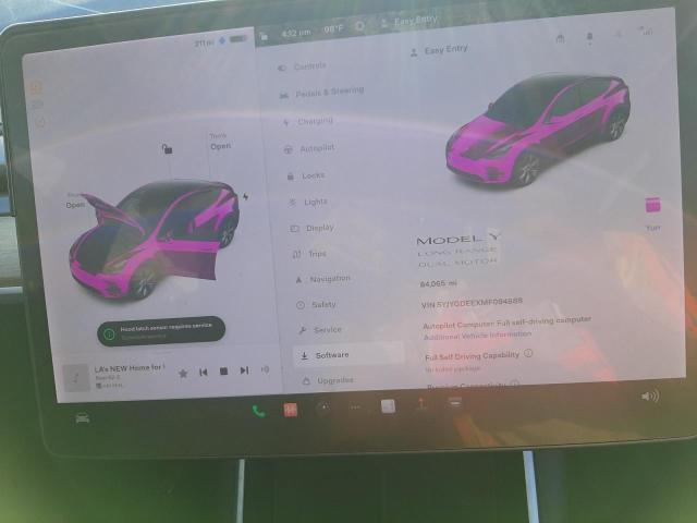 Photo 9 from auction – 2021 TESLA MODEL Y with VIN 5YJYGDEEXMF094888